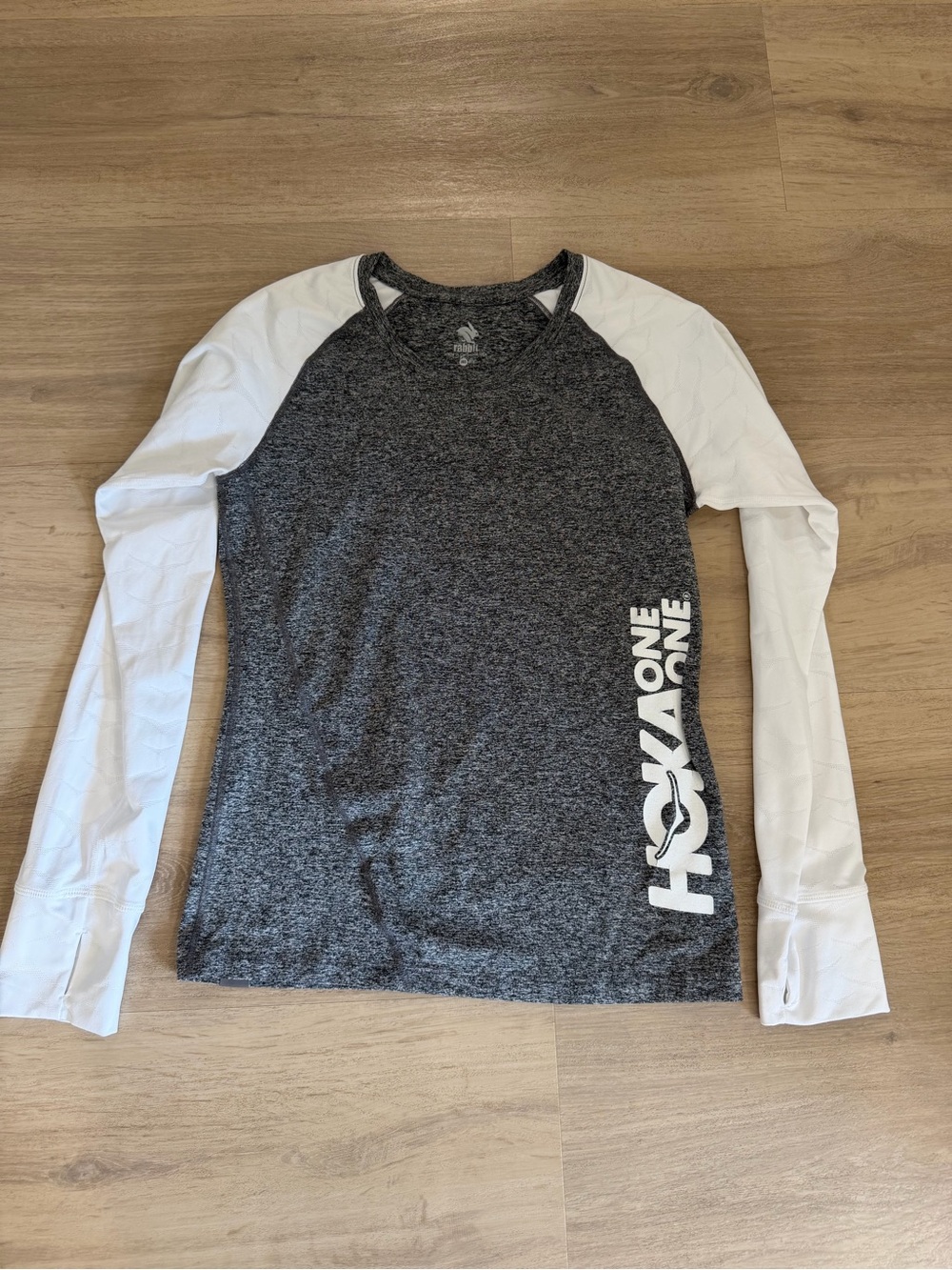 HOKA One One Women's Long Sleeve - Gray with White Sleeves